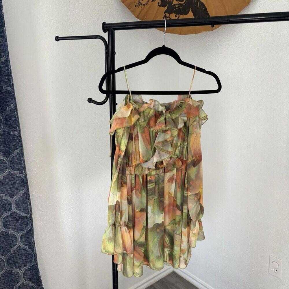 Zara Floral Ruffle Mini Dress